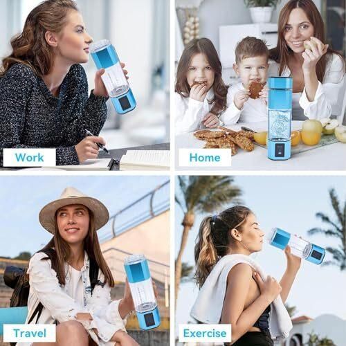 Wasserstoffwasserflasche, 250 ml tragbarer Flaschengenerator 5000 ppb Ionizer Maschine Haus, Büro, Reisen, Fitness, Trinken