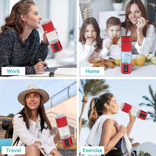 Wasserstoffwasserflaschengenerator High PPB 5000, hydrierte Flasche, 2 Modi, wiederaufladbar tragbar (rot)