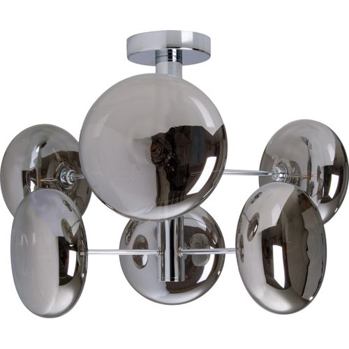 Näve Leuchten Deckenleuchte ORION mit G9 Deckenleuchte ORION mit G9 Deckenleuchten - Deckenleuchte "ORION" D: ca. 52 cm amber, Deckenlampe im Retro Style, aus Metall und Glas in amber, 38 cm hoch, Ø 52 cm, G9-Fassung