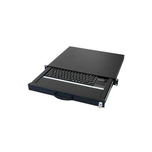 aixcase 19" Rack 1U Tastatur US Touchpad USB schwarz