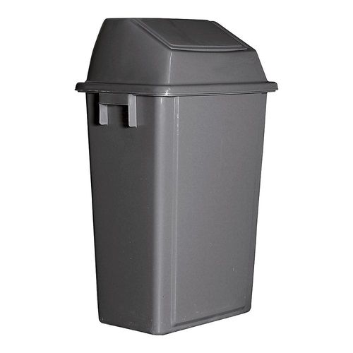 Probbax Schwingdeckeleimer, Volumen 80 l, grau, mit Wandhalterung