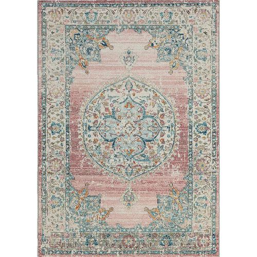 Novel Outdoorteppich Salsa Outdoor , Altrosa, Graublau , Textil , orientalisch , rechteckig , 80x150 cm , ISO 9001, Bsci, Oeko-Tex® Standard 100 , für