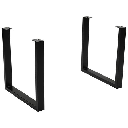Landscape Tischgestell , Schwarz , Metall , U-Form , 40x73x80 cm , Esszimmer, Tische, Esstische, Tischsysteme, Tischgestell
