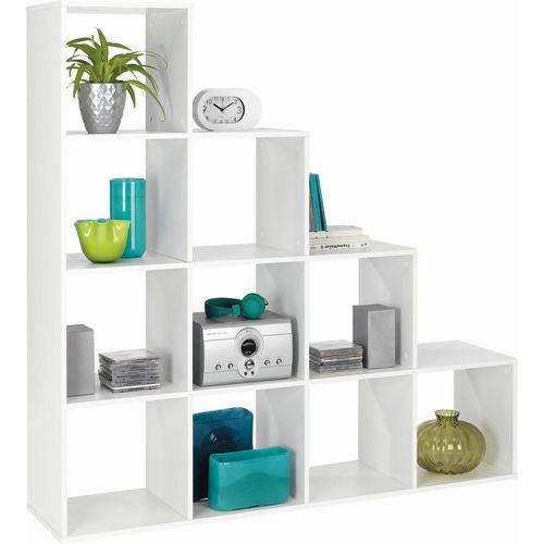 Carryhome Regalelement , Weiß , Holzwerkstoff , 149x149x35 cm , Made in EU , Wohnzimmer, Regale, Bücherregale