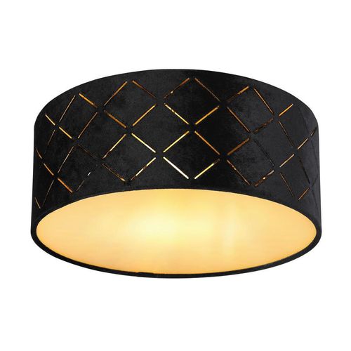 Globo Deckenleuchte , Opal, Schwarz , Metall, Kunststoff, Textil , 10 cm , Lampen & Leuchten, Innenbeleuchtung, Leuchten nach Räumen, Esstischlampen