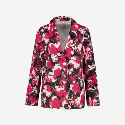 Mehrfarbige Jacke mit Blumenmuster