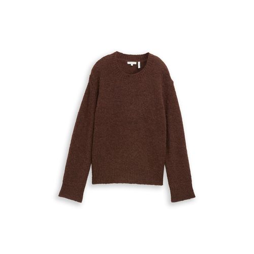 TOM TAILOR Damen Strickpullover mit Wollanteil, braun, Meliert, Gr. L Image