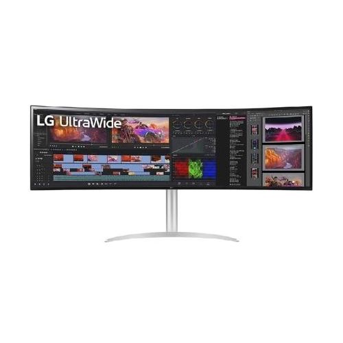 LG UltraWide™ 49” Dual QHD Nano IPS VESA Display HDR™ 400 G-SYNC® Compatible Monitor 49WQ95X-W Weiß Klasse G