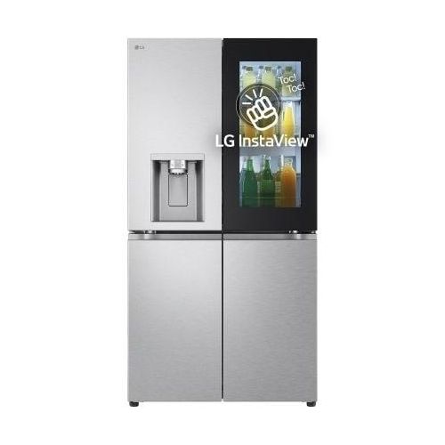 LG MultiDoor Kühlschrank mit InstaView® (E, 638L, 179,2 cm hoch) mit Eis, Crushed Ice und Wasserspender & Festwasseranschluss GMG960MBJE GMG960MBJE