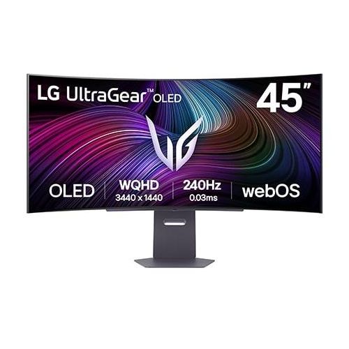 LG UltraGear™ gebogener SmartGamingMonitor 45 ″ OLED 240 Hz WQHD webOS, 0,03 ms (GtG), 240 Hz, Display HDR True Black 400 45GX90SAB