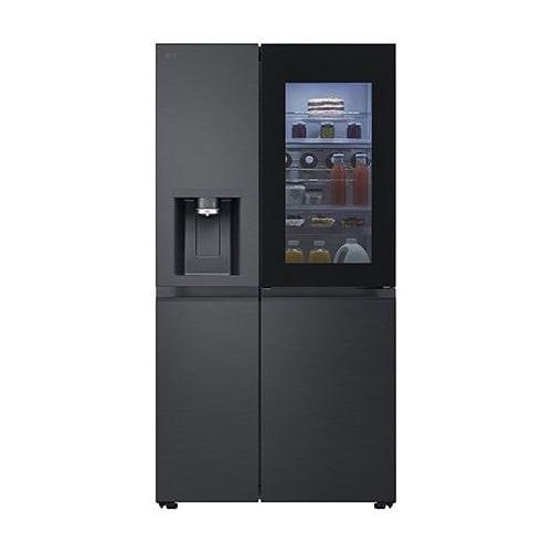 LG SidebySide Kühlschrank mit InstaView® (D, 628L, 179cm hoch) mit Eis, Crushed Ice und Wasserspender & internem Wassertank GSXE91EVAD GSXE91EVAD