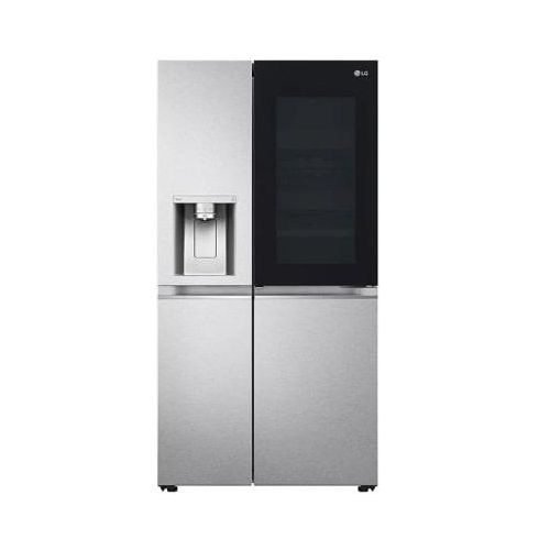LG SidebySide Kühlschrank mit InstaView Door-in-Door® (D, 628L, 179cm hoch) mit Eis, Crushed Ice und Wasserspender & Festwasseranschluss GSXE90MBDD GSXE90MBDD