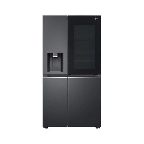 LG Side-by-Side Kühlschrank mit InstaView Door-in-Door® (E, 635L, 179cm hoch) mit Eis, Crushed Ice, Wasserspenr, Festwasseranschluss & Craft Ice GSXB90MC GSXB90MC