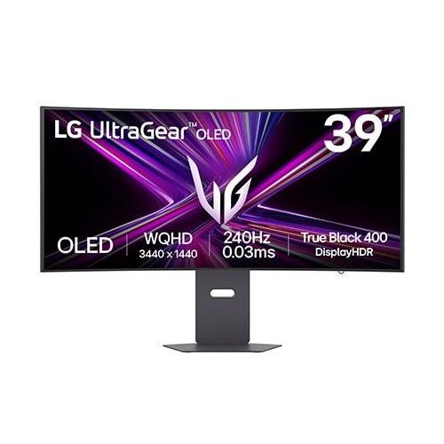 LG Curved UltraGear™ 39 ″ OLEDGamingMonitor 240 Hz WQHD 0,03 ms (GtG), DisplayHDR True Black 400, USBC (PD 65 W) und HDMI 2.1 39GX900AB