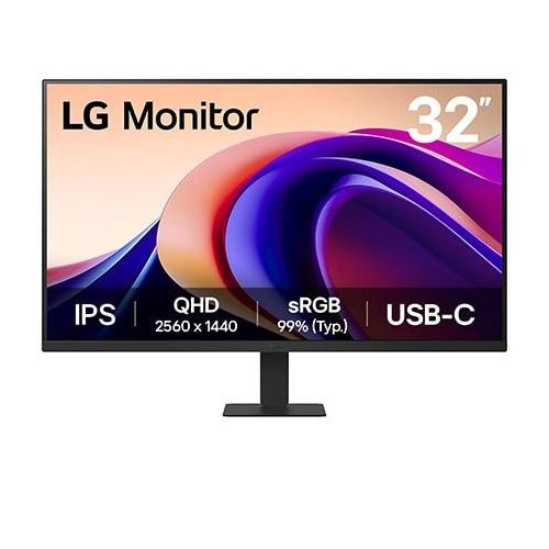 LG QHD IPS Monitor 32 ″ Schwarz Klasse F USB‑C 15 W 100 Hz 32U631A‑B