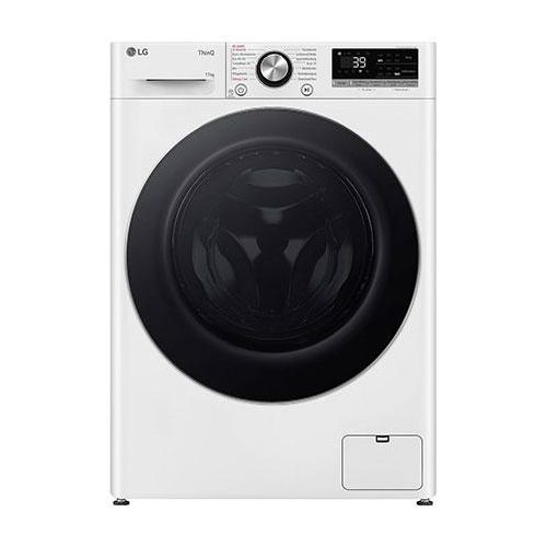LG Waschmaschine 11 kg Kapazität 1560 U./Min. Weiß Bullaugenring: chrom F6WR7012