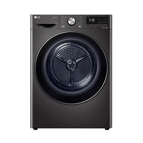 LG LG Trockner Schwarz (EEK C, 8 kg) mit Dual Inverter Wärmepumpentechnologie & selbstreinigenm Konnsator I RT80V9B RT80V9B