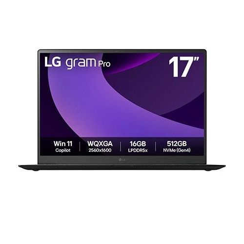 LG gram Pro 17 ″ Leichtes 32 GB RAM Intel® Core™ Ultra Prozessor Laptop Windows 11 Home, gram Hybrid AI, NVIDIA GeForce RTX 5050, Copilot, gram Link, IPSLCDDisplay 16:10 17Z90TRE.AD8BG