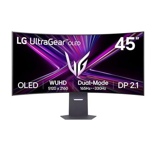 LG UltraGear™ 45″ OLEDGamingMonitor 5K2K 0,03 ms (GtG), DP 2.1 45GX950AB