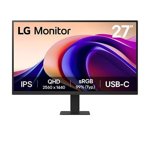 LG QHD IPS Monitor 27 ″ Schwarz Klasse F 100 Hz USB‑C 27U631A-B