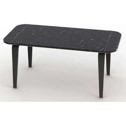 Casa Padrino Luxus Marmor Esstisch Schwarz / Messingfarben 180 x 90 x H. 80 cm - Edler Küchentisch mit hochwertigem handgeschliffenen Marquina Marmor - Marmor Esszimmer Möbel - Luxus Qualität