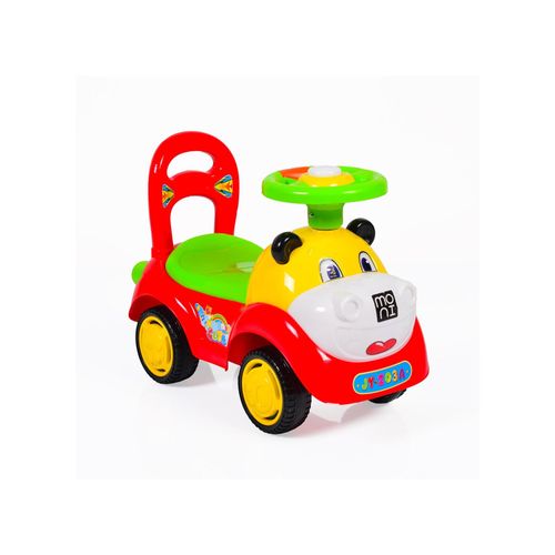 Kinderauto, Rutscher Laufhilfe Super Car lustiges Design, Melodien, Rückenlehne rot