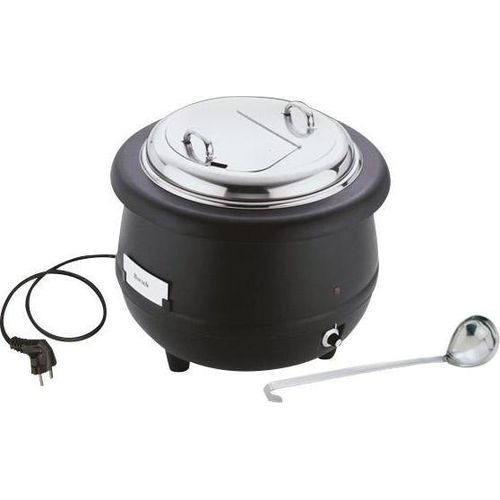 APS 11910 Elektrischer Suppentopf, 10 Liter, inkl. Schöpfkelle, 400-450 Watt, Ø 40 cm, Höhe 37 cm