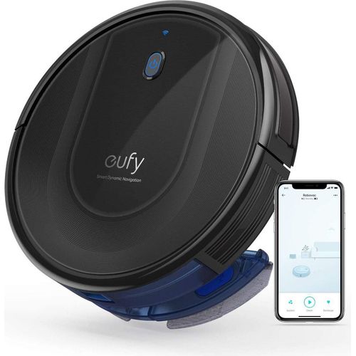 eufy Staubsaugerroboter G10 Hybrid mit Wischfunktion - 55 dB - Schwarz - 32,5x32,5x7,2 cm