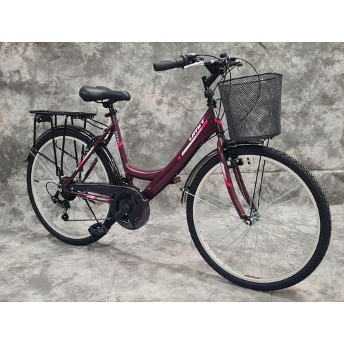 26 Zoll Damencityrad 21-Gang Shimano Kettenschaltung, Gepäckträger, Licht und Korb NEU 2608-LILA AB 155 CM KÖRPERGRÖSSE !!!!!!!!!!!!!!!!!!!!!!