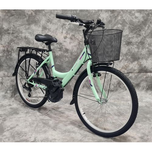 26 Zoll Damencityrad SAFIRO von UMIT, 21-Gang Shimano Kettenschaltung, Gepäckträger, Licht und Korb NEU 2608-MINT
