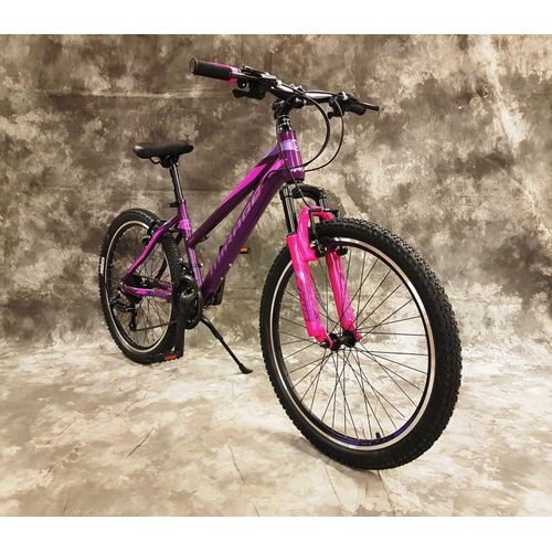 26 Zoll ALU Damen MTB Gefedert mit 21-Gang Kettenschaltung Shimano Daumenklick Schaltung NEU 2666-LILA-PINK AB 155 CM KÖRPERGRÖSSE !!!!!!!!!!!!!!!!!!!