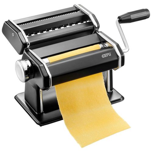 Gefu Nudelmaschine Perfetta , Schwarz , Metall , 20.5x15.5x20 cm , Kurbelantrieb, rutschfester Sockel, hohe Tischklemme , Küchengeräte, Sonstige