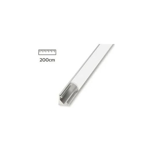 LED Eck-Profil eloxiert 8 x 8mm opal 200cm