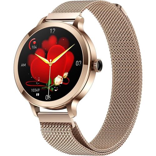 Smartwatch für Frauen mit Bluetooth-Anruf, für iPhone und Android-Telefone, Fitness-Tracker-Uhr mit Anruf-/Entgegennahmefunktion wasserdicht