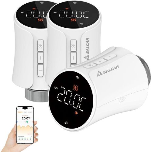 Smart Home Heizkörperthermostat WiFi Heizkörper-LCD-Anzeige Batteriebetrieben Sprachsteuerung Kompatibel mit Alexa Google Assistant