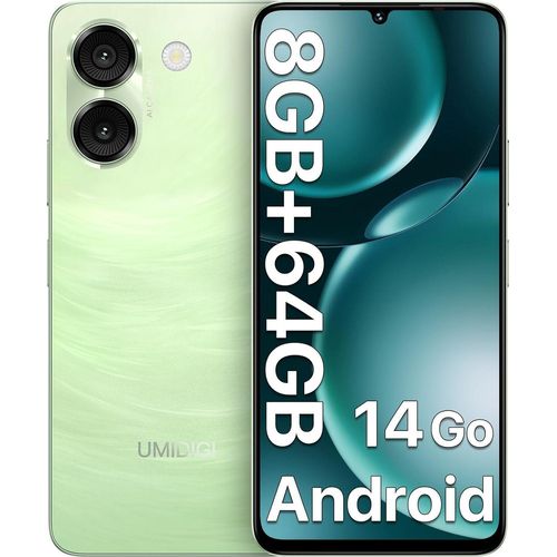UmIdigi G9A Smartphone, Android 14 Go Mobiltelefon ohne Vertrag, 8 GB + 64 GB/1 TB Telefon, 6,75 Zoll HD-Display, 4G Dual Simlock-freie Telefone,