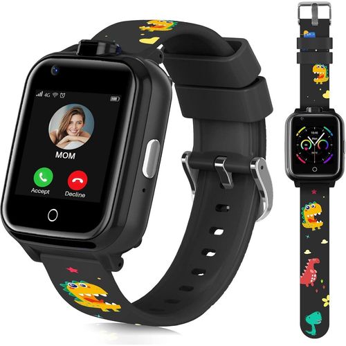 4G Kinder-Smartwatch mit GPS-Tracker und Anrufen, HD-Touchscreen, Kinder-Handyuhr, kombiniert SMS, Videoanruf, SOS, Schrittzähler, 4G-Smartwatch