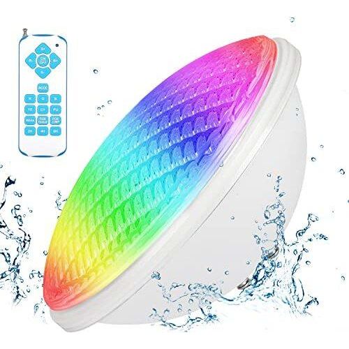 LED -Poolbeleuchtung, 40 W Par56 RGB Schwimmlicht, Unterwasser -Rampenlicht -Fernbedienung, 12 V AC/DC IP68 wasserdichte Lampe