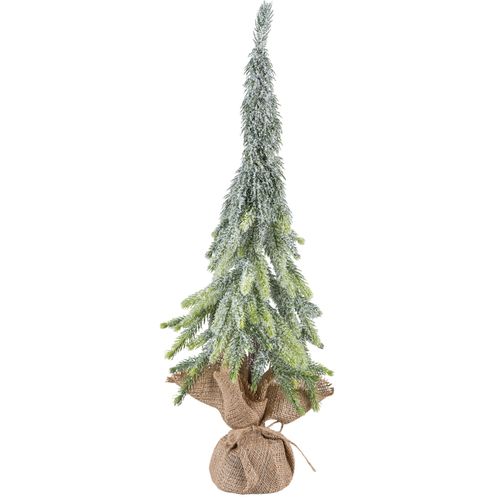 Winterliche Kunstpflanze CREATIV GREEN "Fichtenbäumchen", grün, H:64cm, Kunststoff, Kunstpflanzen, mit Jutesack