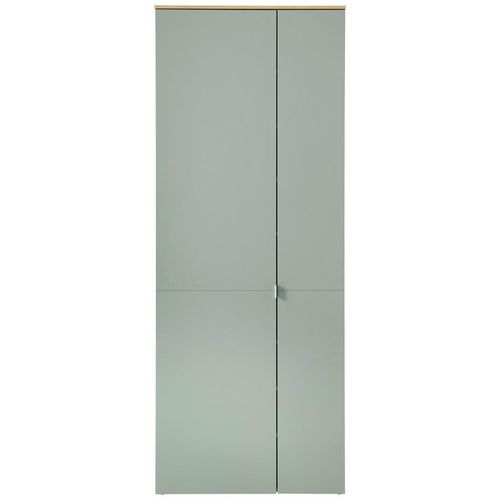 Garderobenschrank Bari , Salbeigrün, Eiche Artisan , Metall , 8 Fächer , 78x202x38 cm , Beimöbel erhältlich , Garderobe, Garderobenschränke,