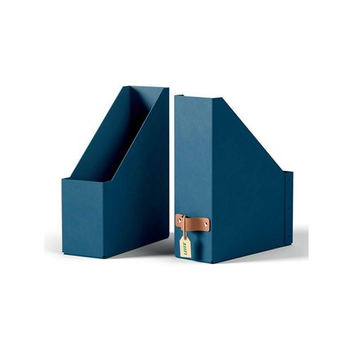 Leitz Puro Stehsammler, 100% Recyclingkarton, 2er-Pack, Dunkelblau