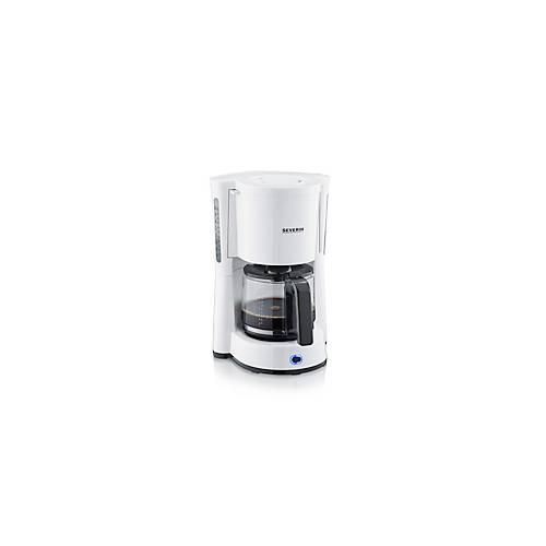 SEVERIN Filterkaffeemaschine KA 4816, 1,25 l (bis 10 Tassen), 1.000 W, Schwenkfilter 1×4, Tropfverschluss, Warmhalteplatte, Abschaltautomatik, Weiß