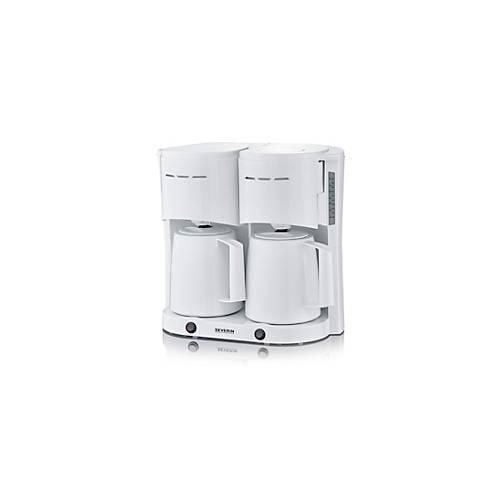 SEVERIN Kaffeemaschine Duo 2in1 KA 9314, 2 getrennte Heizsysteme, 2 Thermoskannen mit Durchbrühdeckel, Tropf‑Stopp, Abschaltautomatik, B 334 x H 345 x T 277 mm, Weiß