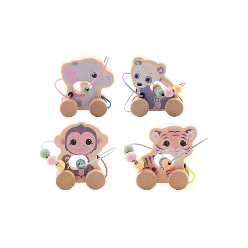 Joueco The Wildies Wooden Animal with Bead Track