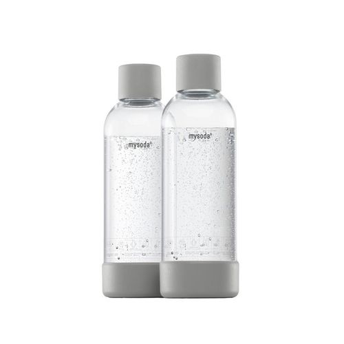 mysoda Wassersprudler-Flasche 2er Pack 1,0ltr. , Salbeigrün , Kunststoff, Naturmaterialien , 1 L , 26.7 cm , Küchengeräte, Wasseraufbereitung,