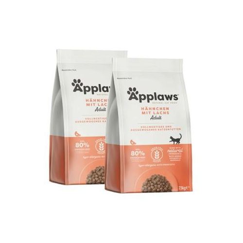Applaws Trockenfutter Katze Adult Huhn mit Lachs 2x7,5 kg