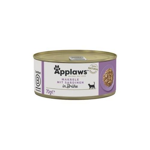 Applaws Nassfutter Katze Adult in Brühe Makrele mit Sardine 96x70 g