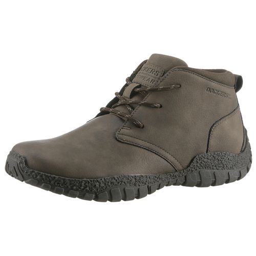 Schnürschuh DOCKERS BY GERLI, Herren, Gr. 41, braun (dunkelbraun), Nubuklederimitat, Schuhe, Komfortschuh, Schnürboots mit Warmfutter