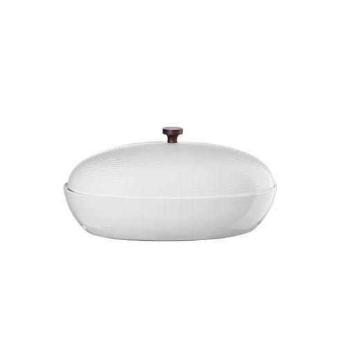 ASA Brottopf kitchen'art , Weiß , Keramik , 0 L , oval , 32x16.5x18 cm , Lüftungslöcher, atmungsaktiv, Deckel , Küchenzubehör, Brotkästen & -Körbe
