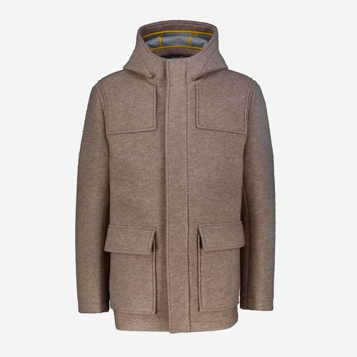 Beigefarbener Mantel mit Kapuze Image